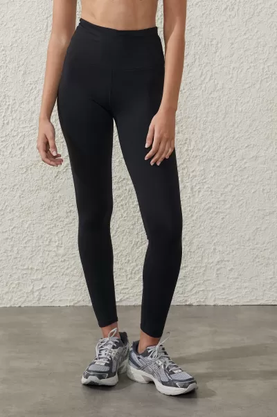 Cotton On Wholesome Active High Waist Core Full Length Tight Pants Core Black Women