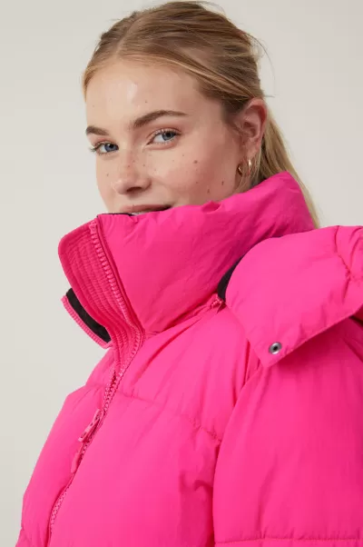Women The Recycled Mother Puffer Jacket 3.0 Low Cost Watermelon/Polar Fleece Jackets Cotton On