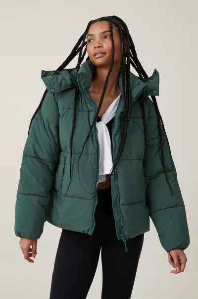 Jackets Tailored Cotton On The Recycled Mother Puffer Jacket 3.0 Holly Green Women