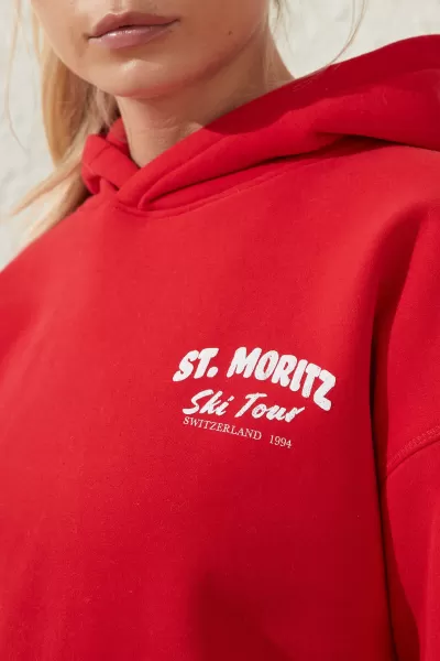 Apres Red/St Moritz Sweats & Hoodies Women Cotton On Value Plush Premium Hoodie
