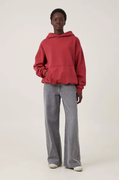 Sweats & Hoodies Classic Washed Hoodie Washed Red Cotton On Women Discount