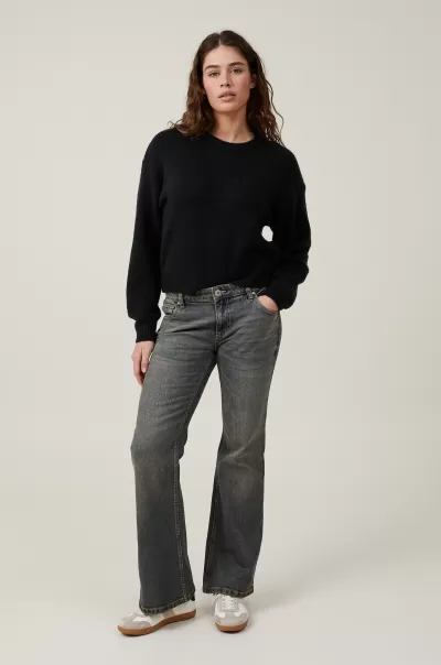 Sweaters & Cardigans Women Cotton On Black Uncompromising Everything Crew Neck Pullover