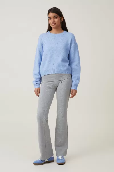 Everything Crew Neck Pullover Sweaters & Cardigans Frosted Blue Nep Cotton On Women Special