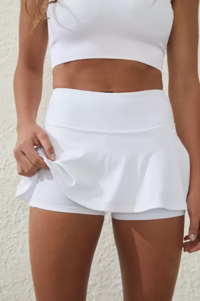 Women White Shorts Exceptional Cotton On Ultra Soft Move Skirt