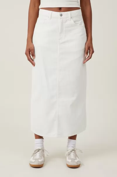 Cotton On White Skirts Women Money-Saving Cord Maxi Skirt