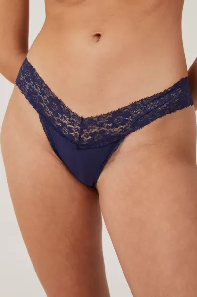 Cotton On Women Everyday Lace Comfy G String Distinctive Panties Ocean Cavern