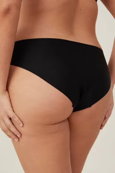 Vintage The Invisible Bikini Brief Cotton On Women Panties (R) Black