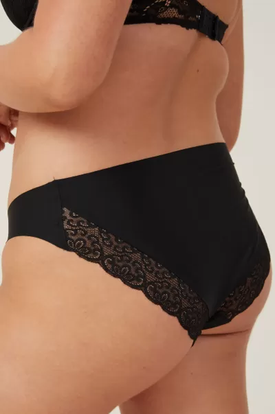 Cotton On Party Pants Seamless Bikini Brief Women Panties User-Friendly Black