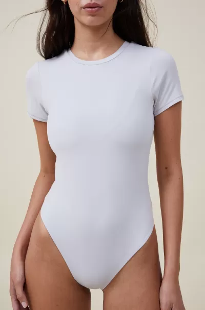 Pajamas Tested Women Cotton On Grey Soft Lounge Short Sleeve Bodysuit