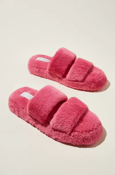 Cotton On Loungewear Fire Sale Pink Jelly Women Plush Fur Slipper