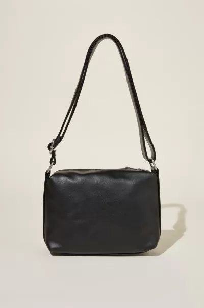 Women Bonnie Slouchy Bag Review Bags & Belts Cotton On Black Pu