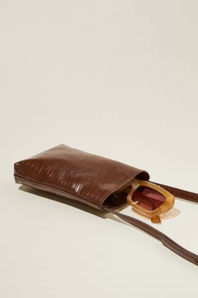Freya Phone Sling Cotton On Order Women Bags & Belts Chocolate Mini Texture