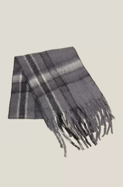 Celeste Mono Check Scarves & Beanies Wholesome Cotton On Women Phoebe Brushed Tassel Scarf
