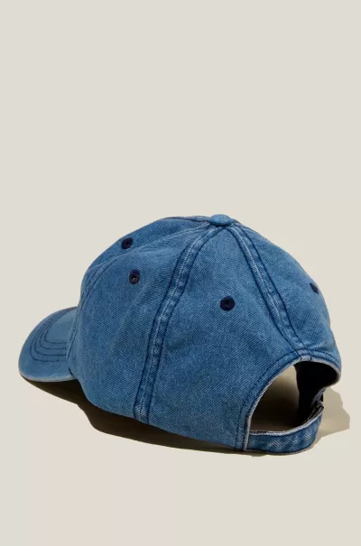Washed Denim/Offshore Blue Affordable Classic Dad Cap Scarves & Beanies Cotton On Women