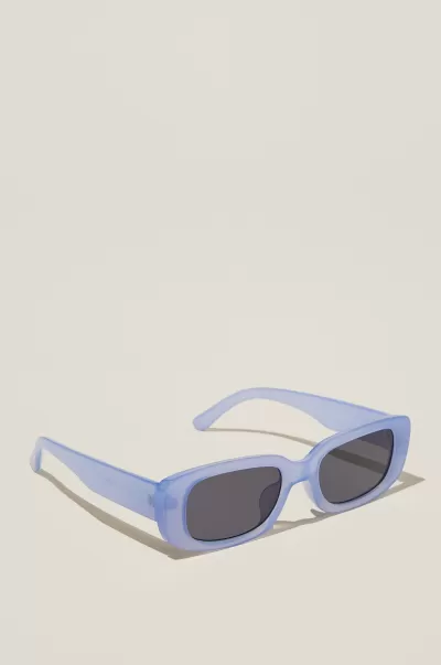 Abby Rectangle Sunglasses Cotton On Horizon Blue Women Sunglasses Rare