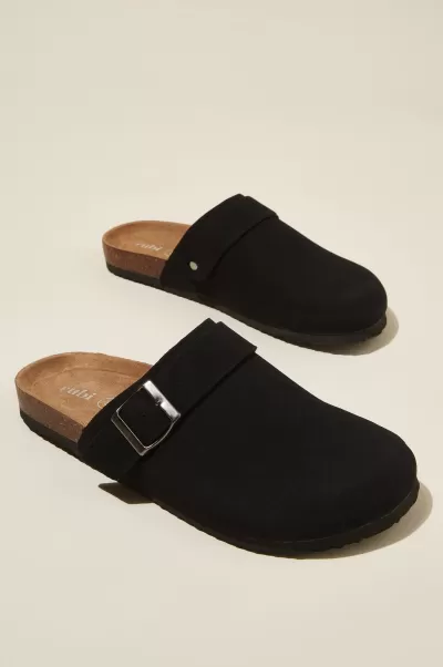 Shoes & Slippers Cotton On Flexible Black Micro Women Rex Buckle Mule