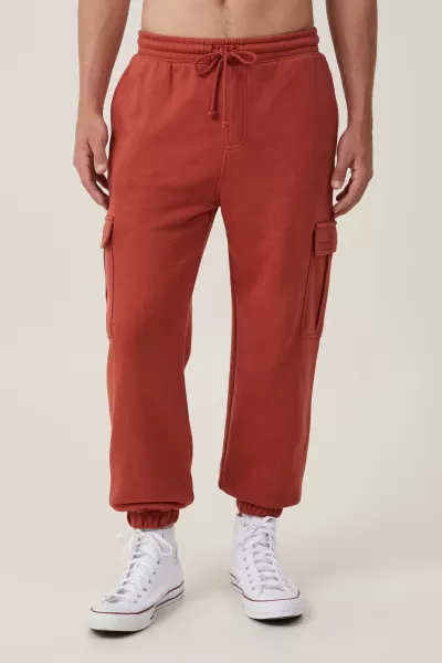 Cotton On Pants Cargo Loose Fit Track Men Bruschetta Red Premium
