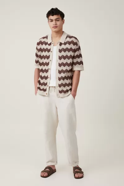 Men Low Cost Shirts & Polos Chocolate Chevron Cotton On Pablo Short Sleeve Shirt