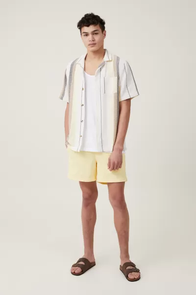 Pure Palma Short Sleeve Shirt Cotton On Shirts & Polos Earth Stripe Men