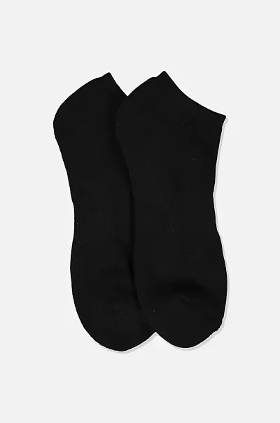 Cotton On Socks & Underwear Comfortable Ankle Socks 2 Pack Men Black