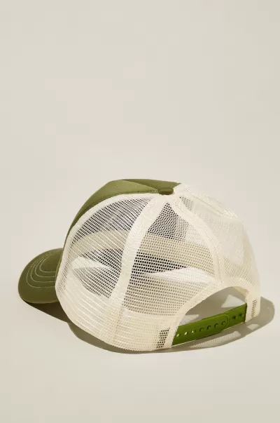 Cotton On Olive/Utah Parks Service Trucker Hat Beanies & Hats Men Cheap