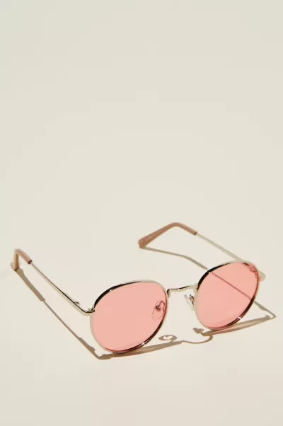 Men Silver/Brown/Pink Sunglasses Cotton On Chic Bellbrae Polarized Sunglasses