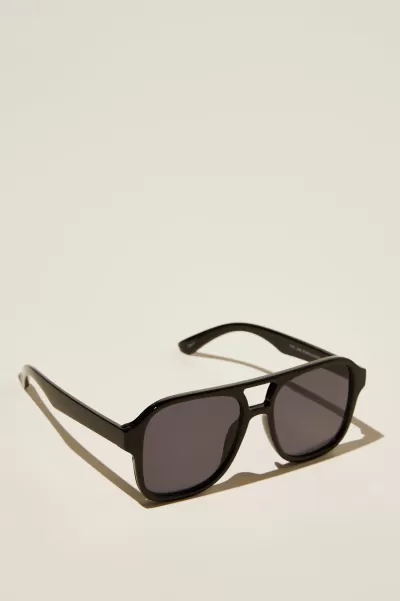 Men Easy Cotton On Black/Black Smoke The Law Sunglasses Sunglasses
