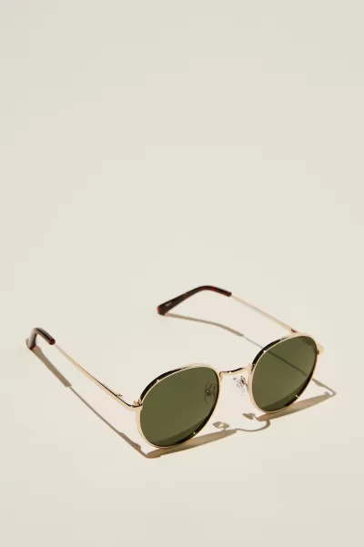 Sunglasses Enrich Cotton On Bellbrae Polarized Sunglasses Men Gold/Tort/Green