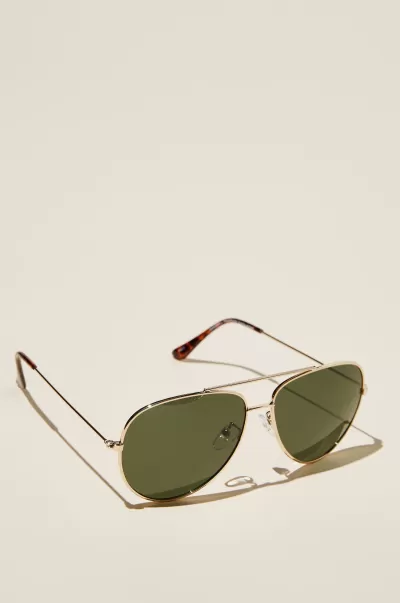 Marshall Polarized Sunglasses Sunglasses Men Cotton On Gold/Tort/Green Smoke Cozy