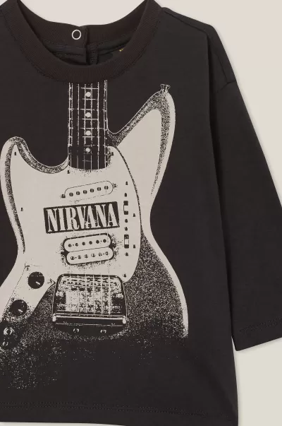 Andie Drop Shoulder Long Sleeve Tee Lcn Lcn Mt Phantom/Nirvana Guitar Cotton On Baby 2024 Tops &  Jackets & Sweaters