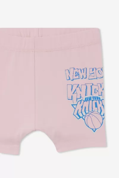 Superior Reggie Bike Shorties- Lcn Baby Cotton On Bottoms Lcn Marshmallow/New York Knicks