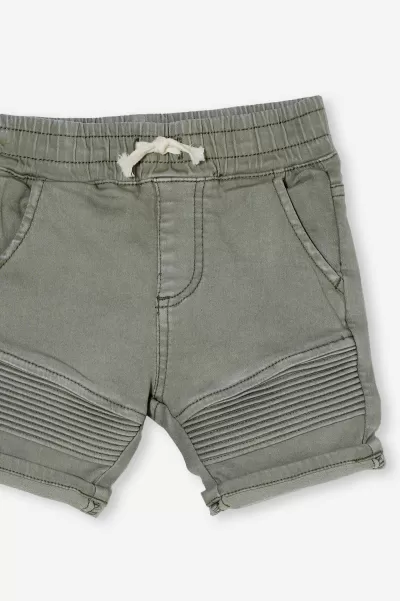 Baby Discounted Bottoms Cotton On Jay Moto Short Silver Sage Wash
