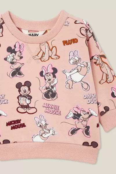 Lcn Dis Zephyr/Minnie Mouse & Friends Baby Alma Drop Shoulder Sweater Lcn Cotton On Stylish Sweatpants & Hoodies