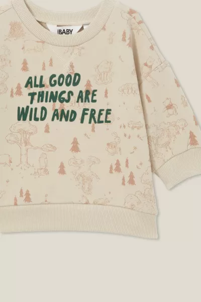 Alma Drop Shoulder Sweater Lcn Lcn Dis Rainy Day/Winnie Wild And Free Peaceful Baby Cotton On Sweatpants & Hoodies