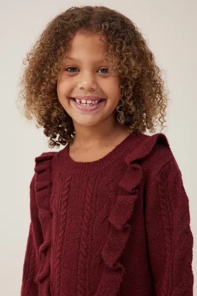 Wholesome Jackets & Sweaters Crushed Berry Marle Girls 2-14 Cotton On Lisa Jumper