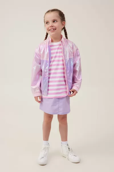 Cotton On Pale Violet/Cali Pink Abbie Spray Jacket Girls 2-14 Specialized Jackets & Sweaters