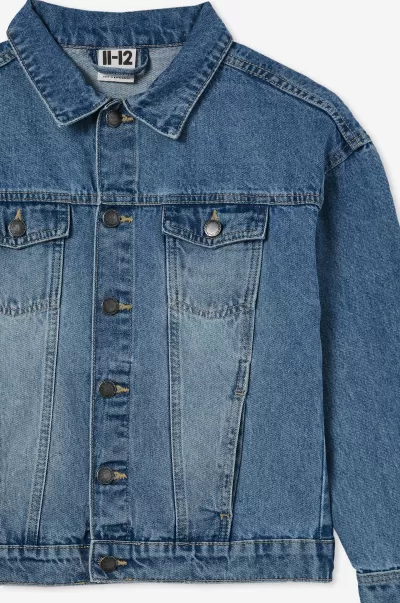 Latest Cotton On Jackets & Sweaters Weekend Wash Elise Oversized Denim Jacket Girls 2-14