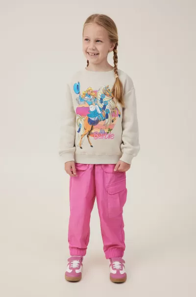 License Dusty Fleece Crew Neck New Lcn Mat Barbie Western/Rainy Day Cotton On Girls 2-14 Sweatshirts & Sweatpants
