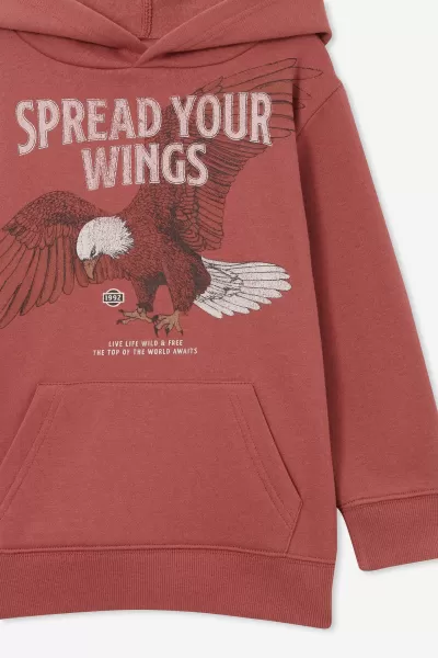Henna/Spread Your Wings_Eagle Sweatshirts & Sweatpants Organic Cotton On Girls 2-14 Milo Hoodie