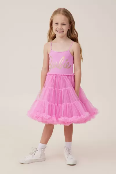 Dresses Girls 2-14 Creative Lcn Mat Barbie/Pink Gerbera License Tori Dress Up Dress Cotton On
