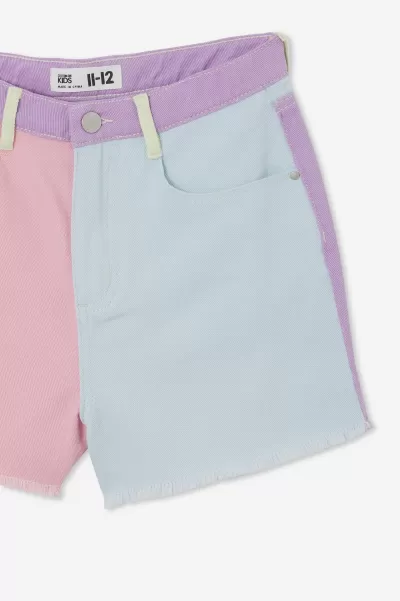 Lucy Denim Short Cost-Effective Rainbow Colourblock Cotton On Girls 2-14 Shorts &  Skirts & Playsuits