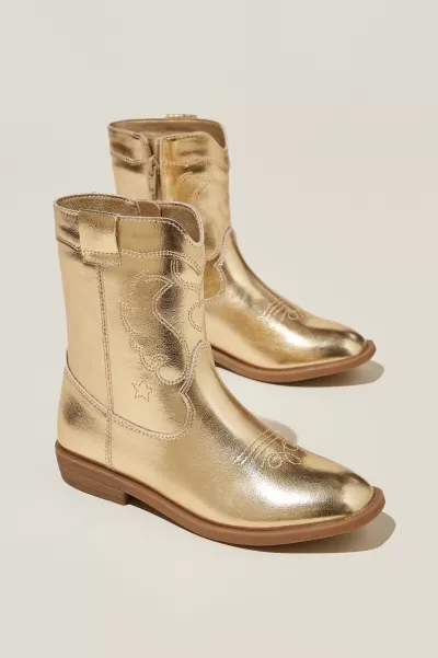 Voucher Cotton On Montana Western Boot Gold Girls 2-14 Boots