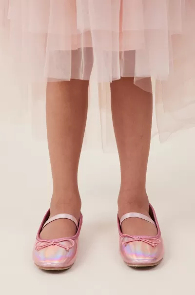 Modern Girls 2-14 Flats & Sandals Olivia Ballet Flat Pink Holographic Cotton On