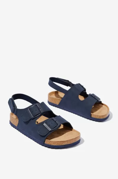 Cotton On Girls 2-14 Theo Sandal Affordable Flats & Sandals Navy/Navy