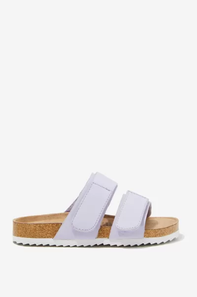 Theo Slide Cotton On Lilac Drop Girls 2-14 Wholesome Flats & Sandals