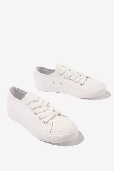 Cotton On White Smooth Girls 2-14 2024 Classic Trainer Sneakers
