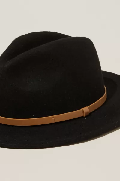 Hats & Beanies Cotton On Kids Wide Brim Hat Dependable Girls 2-14 Black/Tan