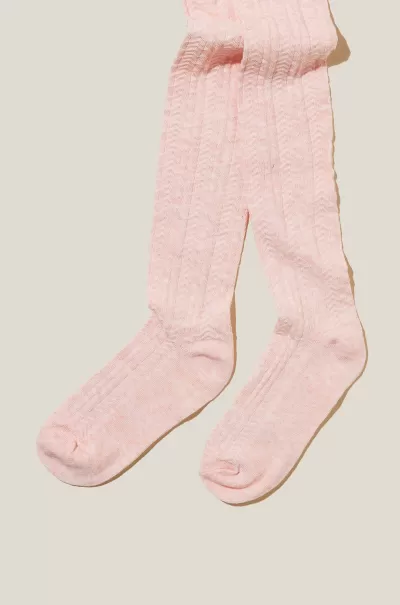 Cotton On Girls 2-14 Socks & Tights Blush Marle Aesthetic Solid Tights