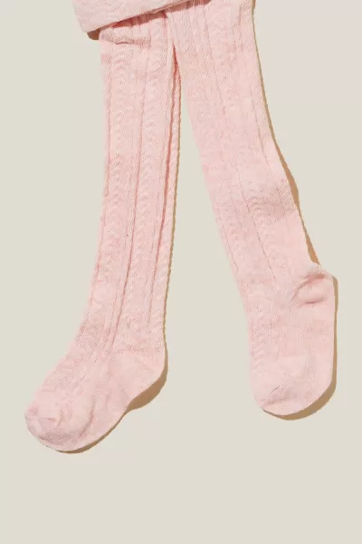 Cotton On Socks & Tights Innovative Solid Rib Baby Tights Blush Marle Girls 2-14