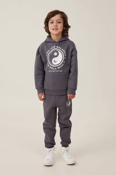 Boys 2-14 Cotton On Marco Hoodie Rabbit Grey/Yin Yang Find The Balance Exceptional Sweatshirts & Sweatpants